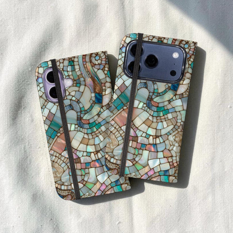 Mermaid Stained Glass Print Wallet Phone Case - The Urban Flair (Feat)