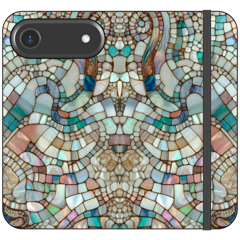 Mermaid Stained Glass Print Wallet Phone Case for iPhone 17 Air
