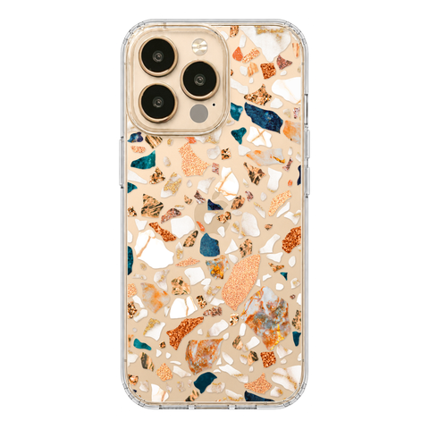 Terrazzo Phone Case For iPhone 17 16 15 14 13 7 8 SE Galaxy S26 S25 shown on iPhone 13 Pro
