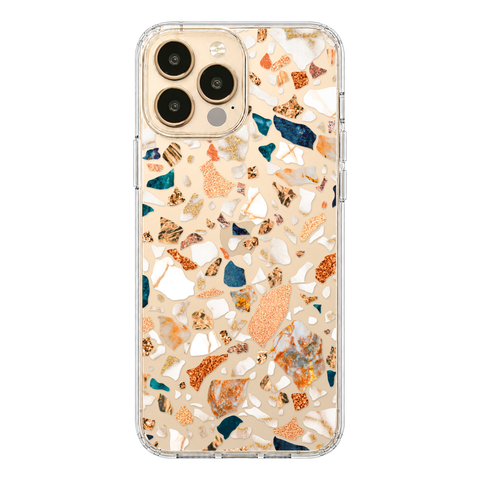 Terrazzo Phone Case For iPhone 17 16 15 14 13 7 8 SE Galaxy S26 S25 shown on iPhone 13 Pro Max