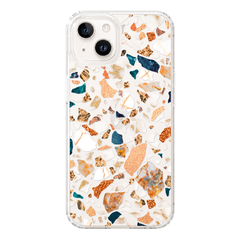 Terrazzo Phone Case For iPhone 17 16 15 14 13 7 8 SE Galaxy S26 S25 shown on iPhone 14