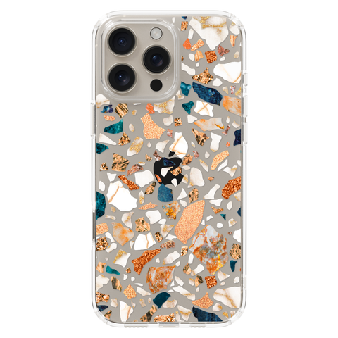 Terrazzo Phone Case For iPhone 17 16 15 14 13 7 8 SE Galaxy S26 S25 shown on iPhone 16 Pro
