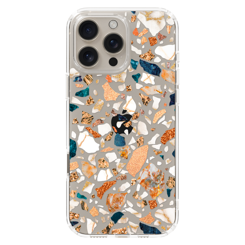 Terrazzo Phone Case For iPhone 17 16 15 14 13 7 8 SE Galaxy S26 S25 shown on iPhone 16 Pro Max