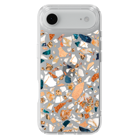 Terrazzo Phone Case For iPhone 17 16 15 14 13 7 8 SE Galaxy S26 S25 shown on iPhone 17 Air