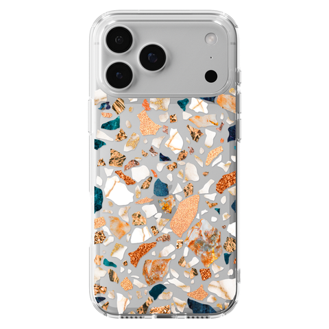 Terrazzo Phone Case For iPhone 17 16 15 14 13 7 8 SE Galaxy S26 S25 shown on iPhone 17 Pro Max