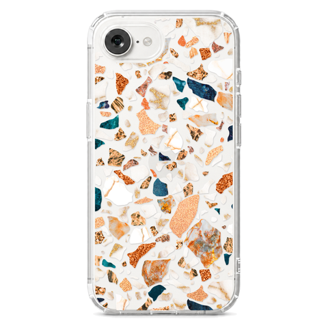 Terrazzo Phone Case For iPhone 17 16 15 14 13 7 8 SE Galaxy S26 S25 shown on iPhone 17e