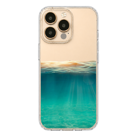 Under Water Illusion Clear Phone Case shown on iPhone 13 Pro