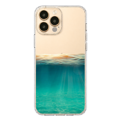 Under Water Illusion Clear Phone Case shown on iPhone 13 Pro Max
