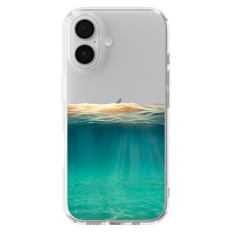 Under Water Illusion Clear Phone Case shown on iPhone 17