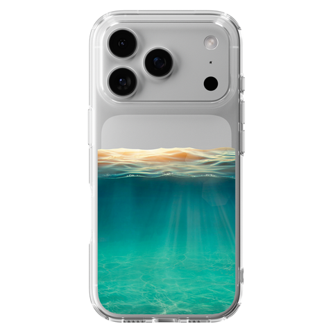 Under Water Illusion Clear Phone Case shown on iPhone 17 Pro