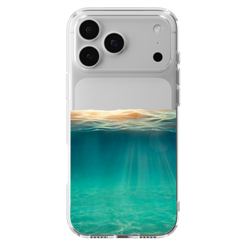 Under Water Illusion Clear Phone Case shown on iPhone 17 Pro Max
