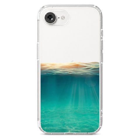 Under Water Illusion Clear Phone Case shown on iPhone 17e