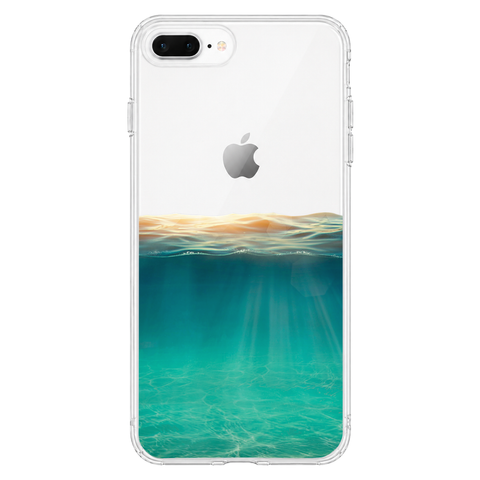 Under Water Illusion Clear Phone Case shown on iPhone 7 Plus/8 Plus