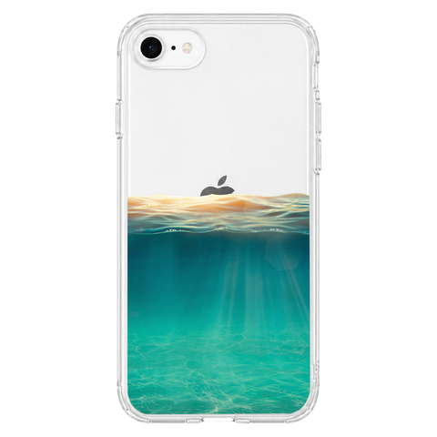 Under Water Illusion Clear Phone Case shown on iPhone SE [2020/2022]