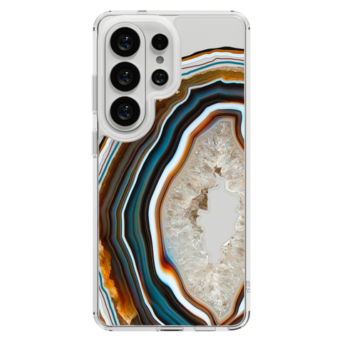 Warm Geode Clear Phone Case shown on Galaxy S26 Ultra