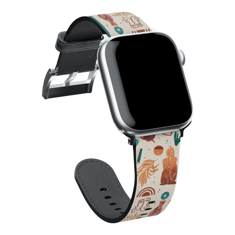 Modern Boho Mid Century Apple Watch Band for Apple Watch - The Urban Flair (Feat)