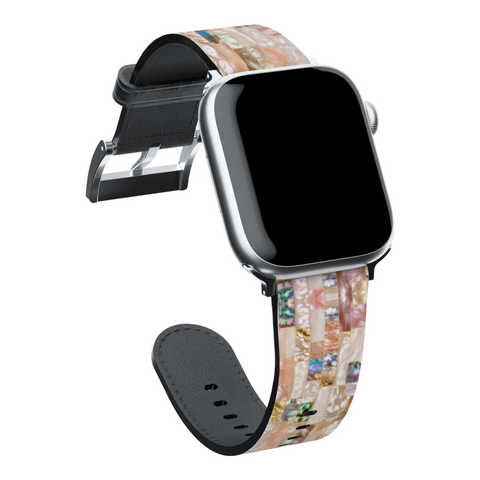 Rose Gold Abalone Shell Print Apple Watch Band for Apple Watch - The Urban Flair (Feat)