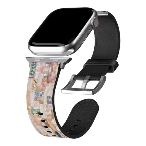 Rose Gold Abalone Shell Print Apple Watch Band for Apple Watch - The Urban Flair (Feat)