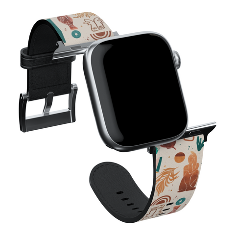 Modern Boho Mid Century Apple Watch Band for Apple Watch - The Urban Flair (Feat)