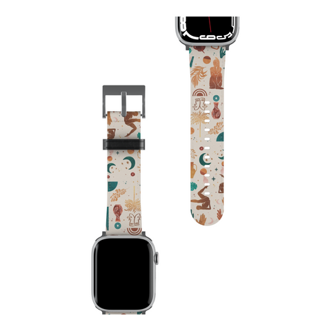 Modern Boho Mid Century Apple Watch Band for Apple Watch - The Urban Flair (Feat)