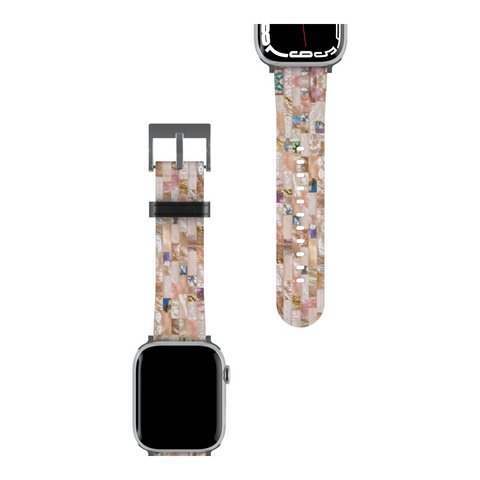 Rose Gold Abalone Shell Print Apple Watch Band for Apple Watch - The Urban Flair (Feat)