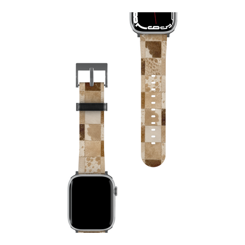 Y2K Blonde Cow Print Apple Watch Band for Apple Watch - The Urban Flair (Feat)