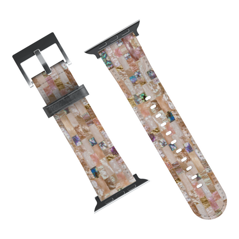 Rose Gold Abalone Shell Print Apple Watch Band for Apple Watch - The Urban Flair (Feat)