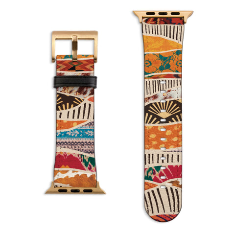 Western Boho Apple Watch Band with Matte Gold hardware