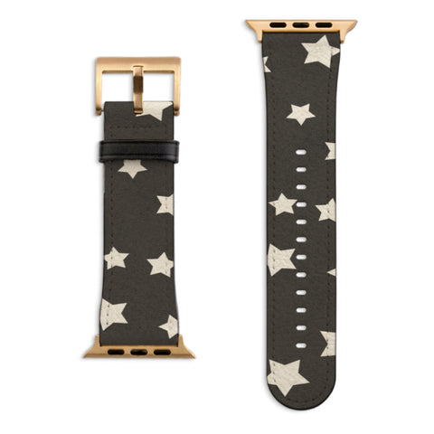 Western Star Print Apple Watch Band with Matte Gold hardware