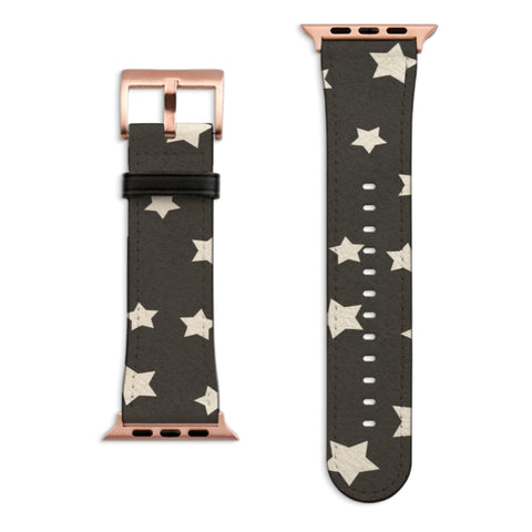 Western Star Print Apple Watch Band with Matte Rose Gold hardware