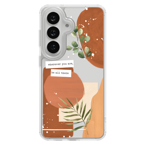 Wherever You Are Collage Clear Phone Case shown on Galaxy S25 Plus