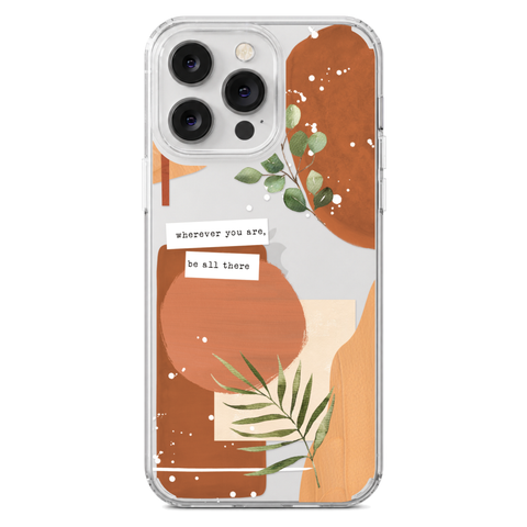Wherever You Are Collage Clear Phone Case shown on iPhone 14 Pro Max