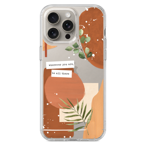 Wherever You Are Collage Clear Phone Case shown on iPhone 15 Pro Max