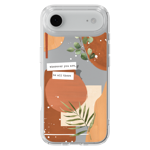 Wherever You Are Collage Clear Phone Case shown on iPhone 17 Air