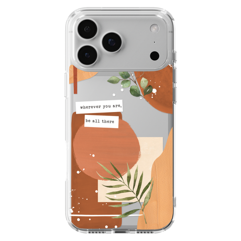 Wherever You Are Collage Clear Phone Case shown on iPhone 17 Pro Max