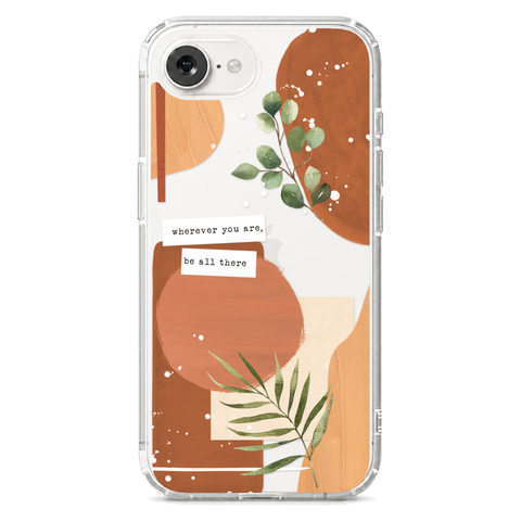 Wherever You Are Collage Clear Phone Case shown on iPhone 17e
