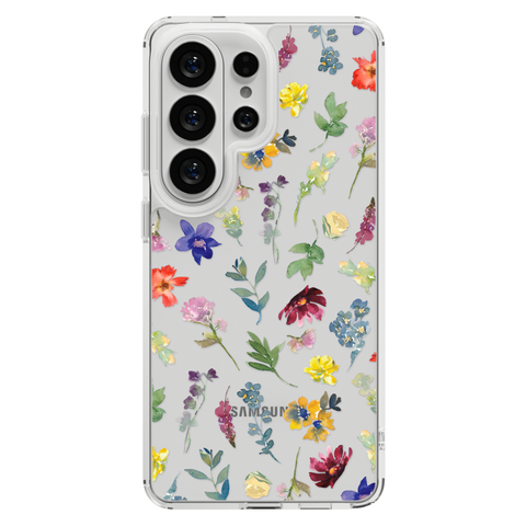 Wildflower Garden Phone Case For iPhone 17 16 15 14 13 12 7 8 SE Galaxy S26 S25 shown on Galaxy S26 Ultra