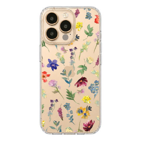 Wildflower Garden Phone Case For iPhone 17 16 15 14 13 12 7 8 SE Galaxy S26 S25 shown on iPhone 13 Pro