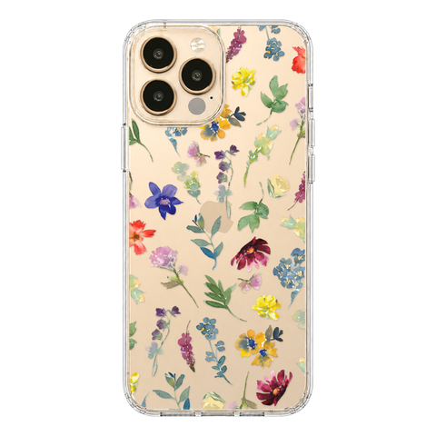 Wildflower Garden Phone Case For iPhone 17 16 15 14 13 12 7 8 SE Galaxy S26 S25 shown on iPhone 13 Pro Max