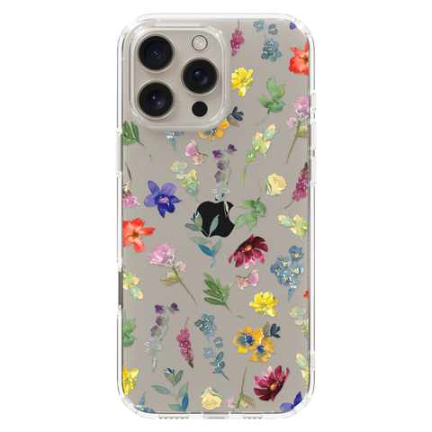 Wildflower Garden Phone Case For iPhone 17 16 15 14 13 12 7 8 SE Galaxy S26 S25 shown on iPhone 16 Pro Max