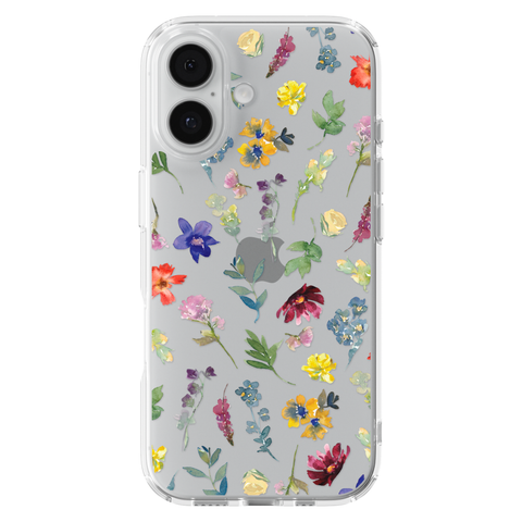 Wildflower Garden Phone Case For iPhone 17 16 15 14 13 12 7 8 SE Galaxy S26 S25 shown on iPhone 17