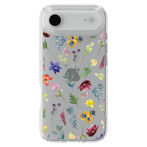 Wildflower Garden Phone Case For iPhone 17 16 15 14 13 12 7 8 SE Galaxy S26 S25 shown on iPhone 17 Air