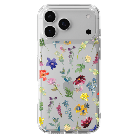 Wildflower Garden Phone Case For iPhone 17 16 15 14 13 12 7 8 SE Galaxy S26 S25 shown on iPhone 17 Pro Max