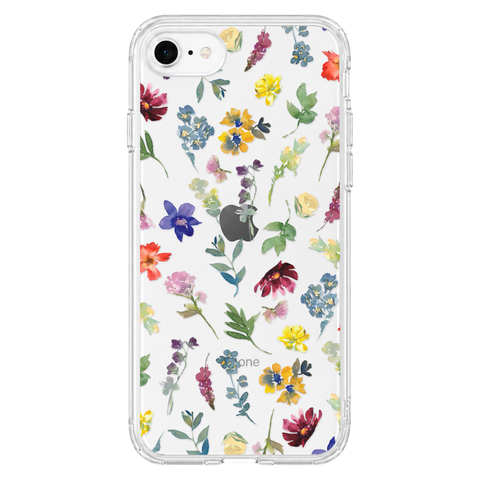 Wildflower Garden Phone Case For iPhone 17 16 15 14 13 12 7 8 SE Galaxy S26 S25 shown on iPhone 7/8