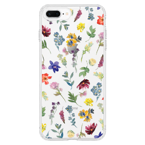 Wildflower Garden Phone Case For iPhone 17 16 15 14 13 12 7 8 SE Galaxy S26 S25 shown on iPhone 7 Plus/8 Plus