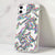 Phone case with a marble 3D glitch design Feat
