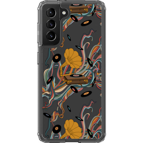 Art Nouveau Vinyl Record Player Clear Phone Case