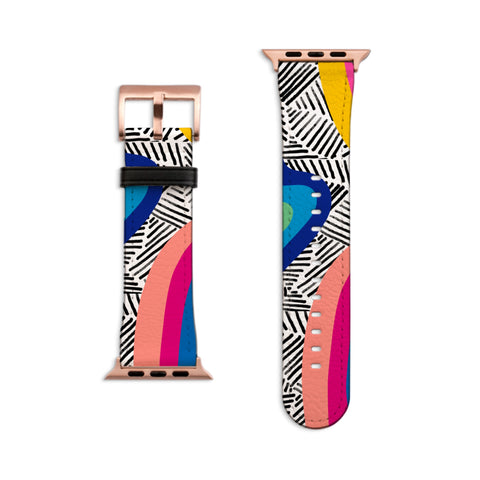 Colorful Abstract Print Apple Watch Band