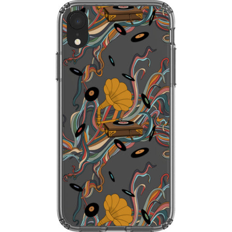 Art Nouveau Vinyl Record Player Clear Phone Case