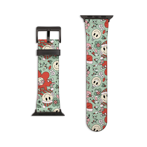 Christmas Smiley Face Apple Watch Band